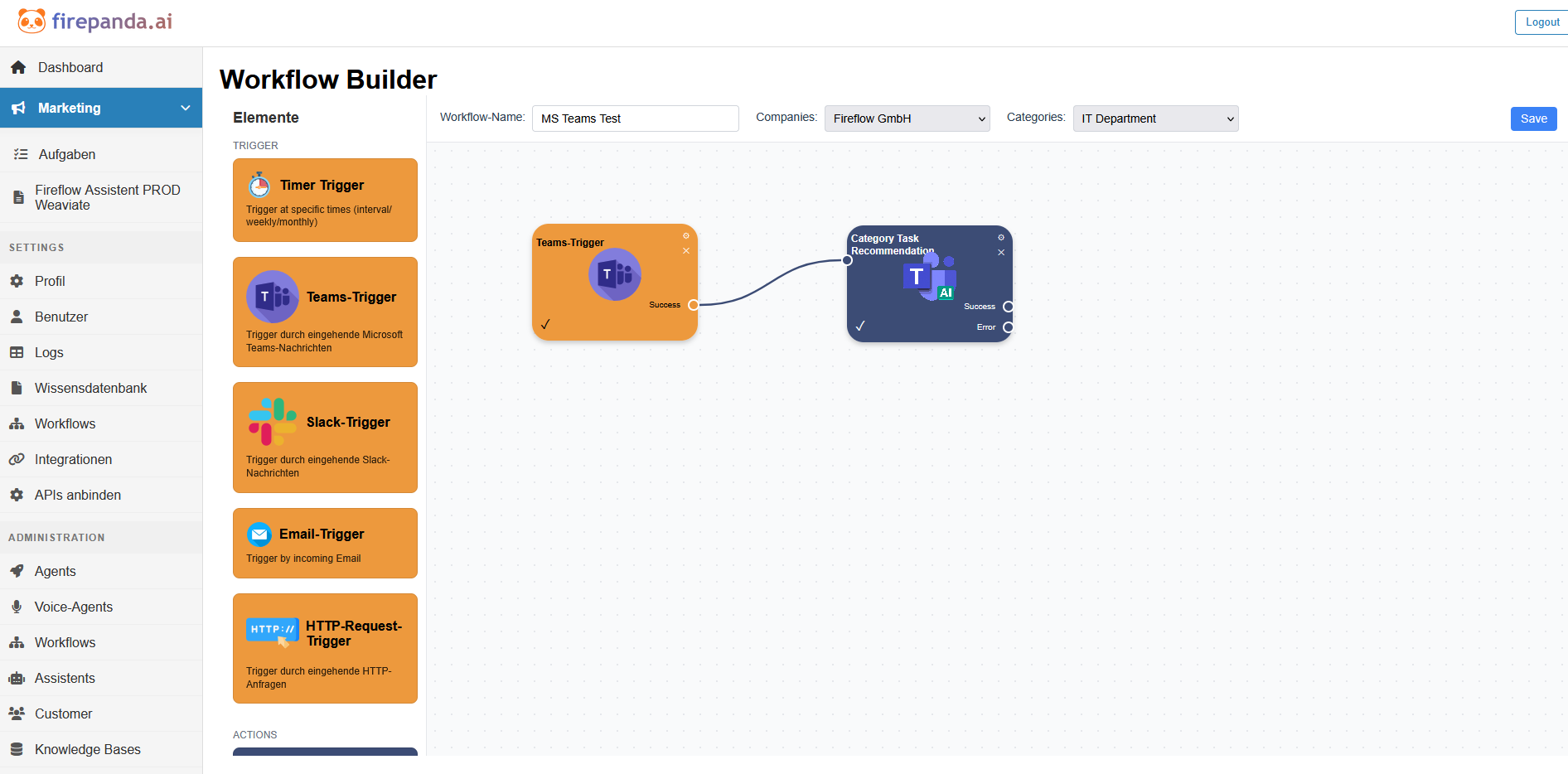Trigger Konfiguration